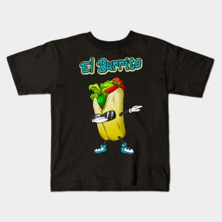 El Burrito Dabbing Funny Mexican Food Kids T-Shirt